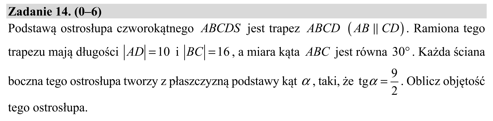 Matura, maj 2020, podgląd zadania 14