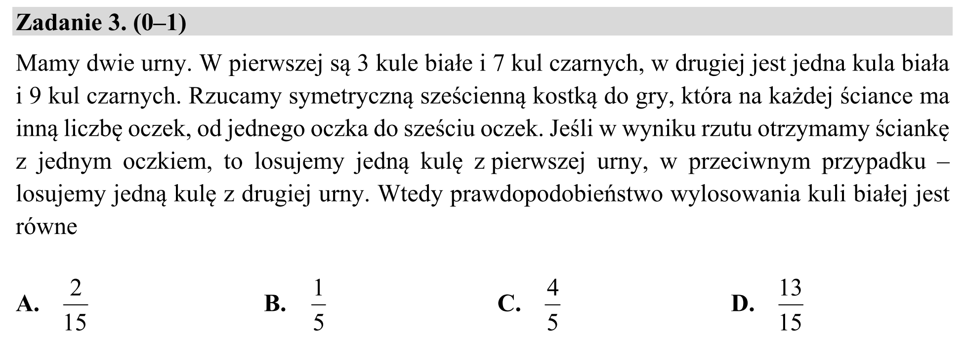 Matura, maj 2020, podgląd zadania 3