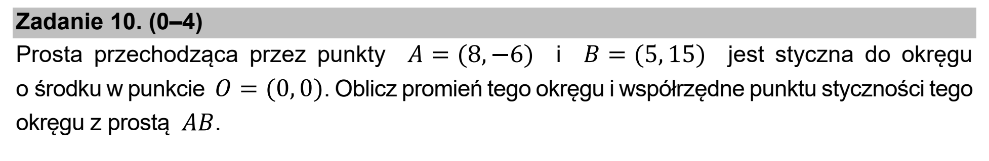Matura, maj 2021, podgląd zadania 10