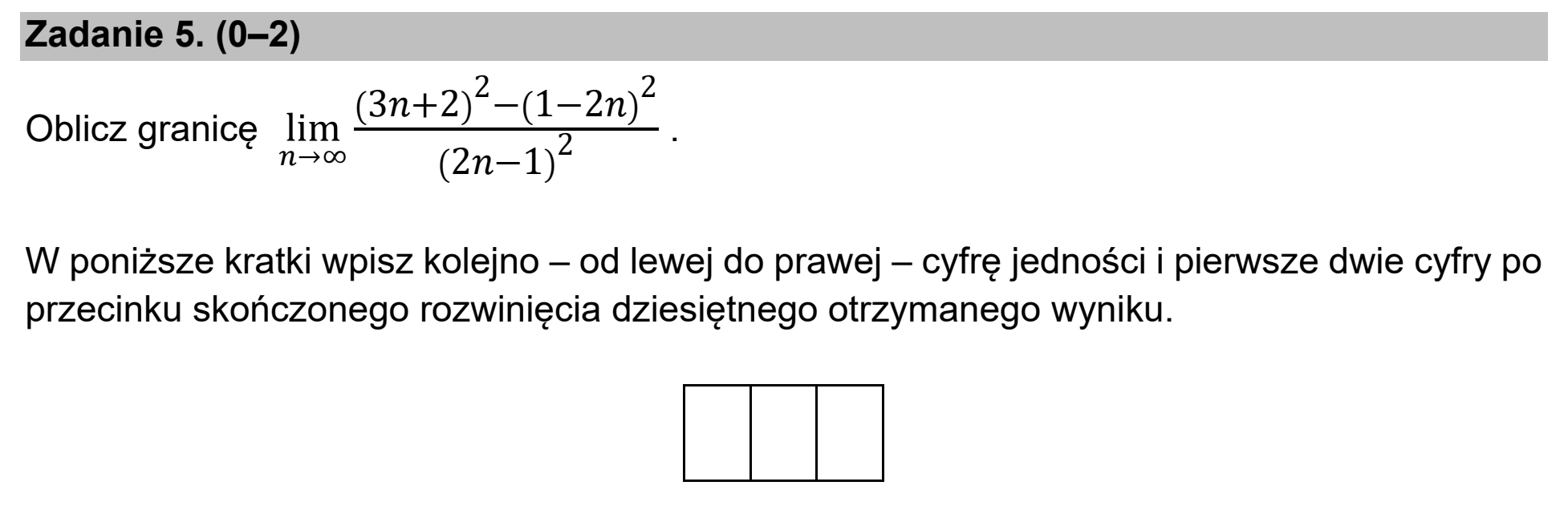 Matura, maj 2021, podgląd zadania 5