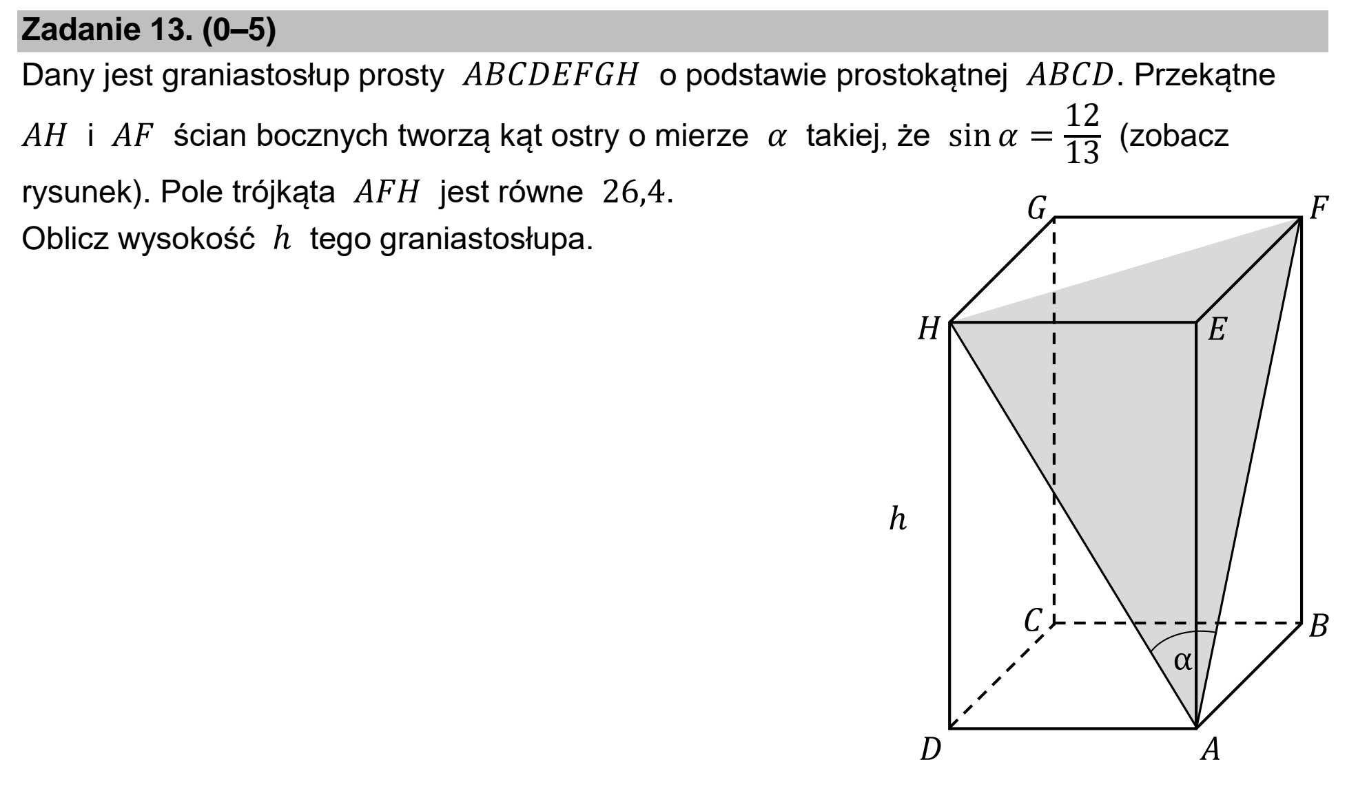 Matura, maj 2022, podgląd zadania 13