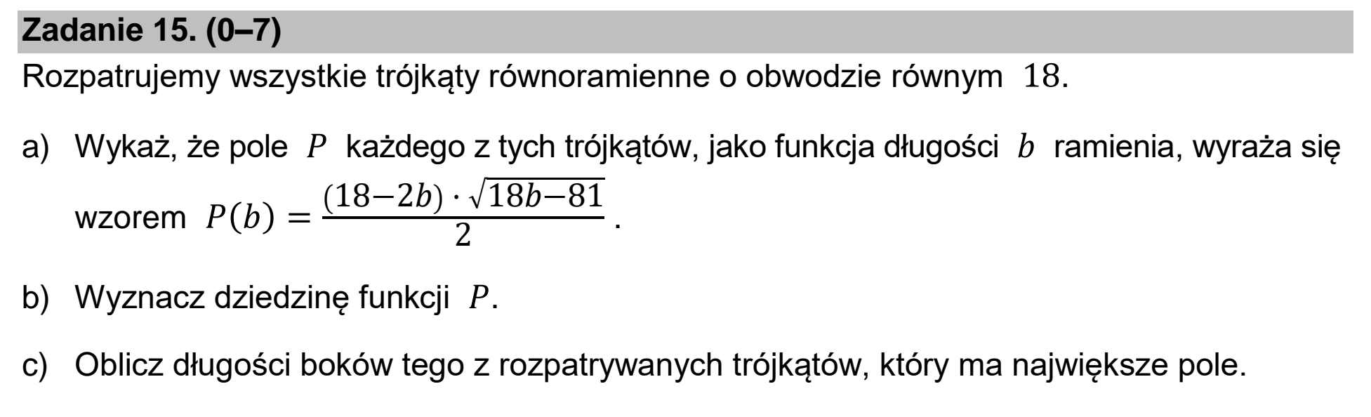 Matura, maj 2022, podgląd zadania 15