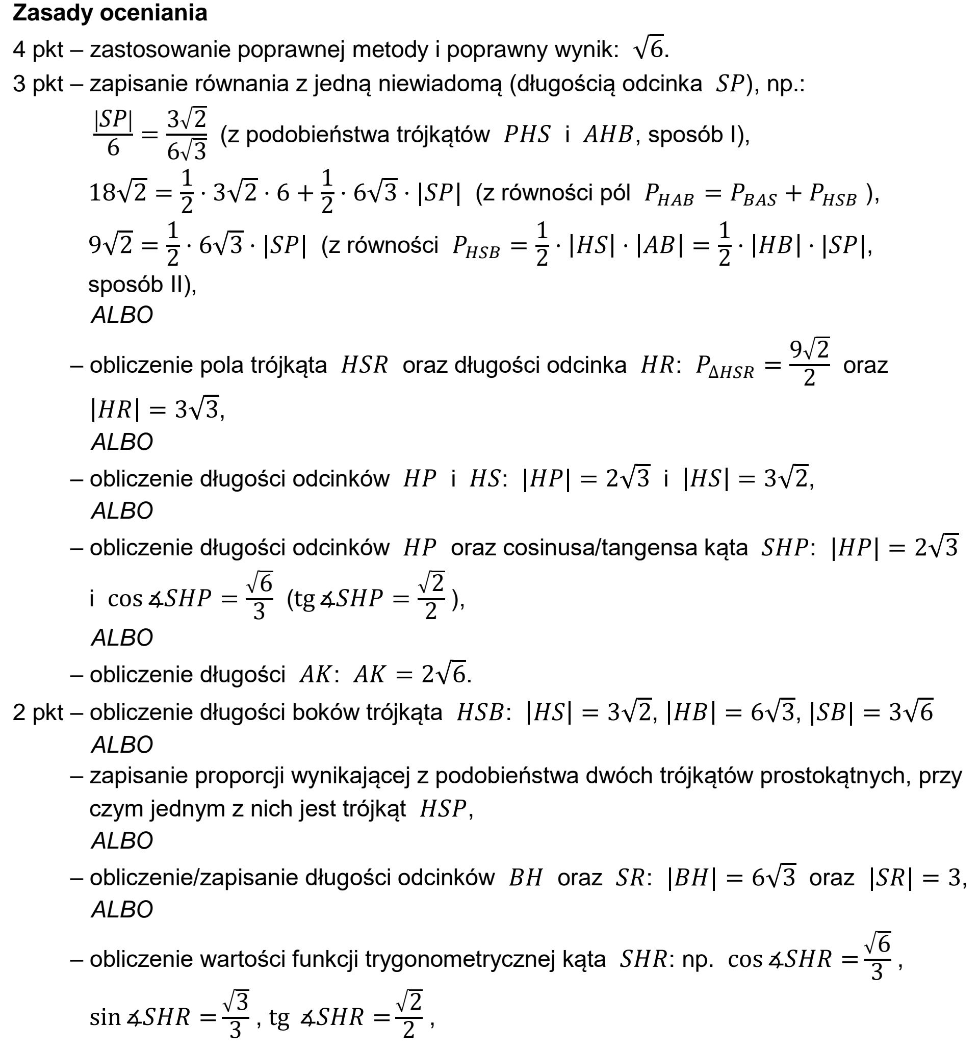 Matura, maj 2023, odpowiedź do zadania 14