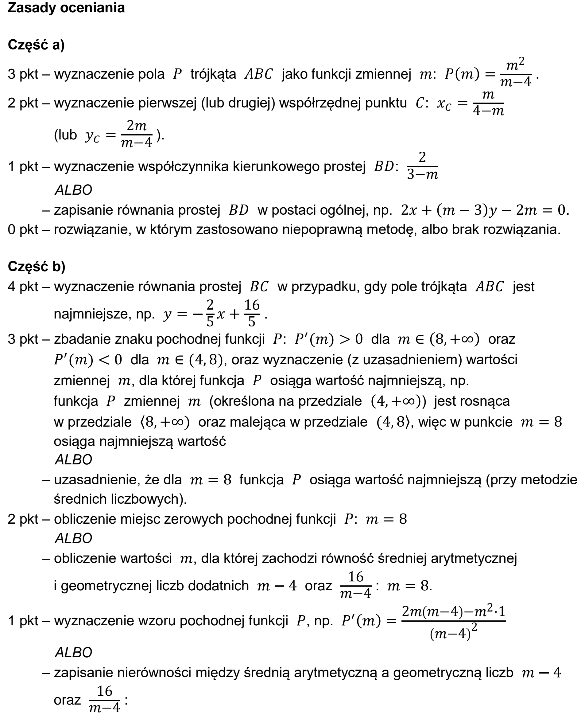 Matura, maj 2023, odpowiedź do zadania 16, fragment 1