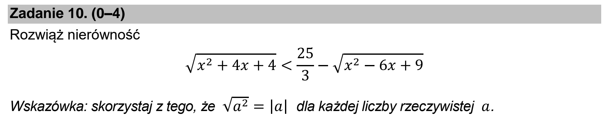 Matura, maj 2023, podgląd zadania 10