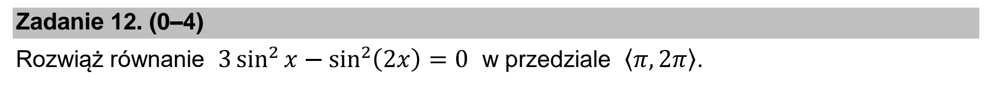 Matura, maj 2023, podgląd zadania 12