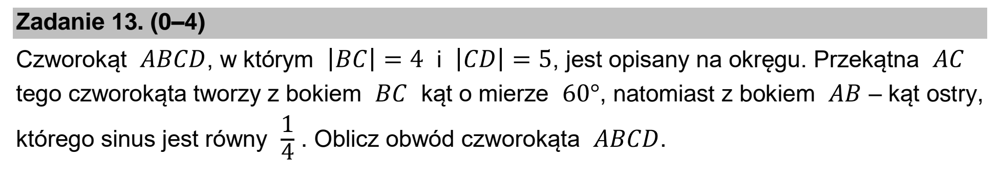 Matura, maj 2023, podgląd zadania 13