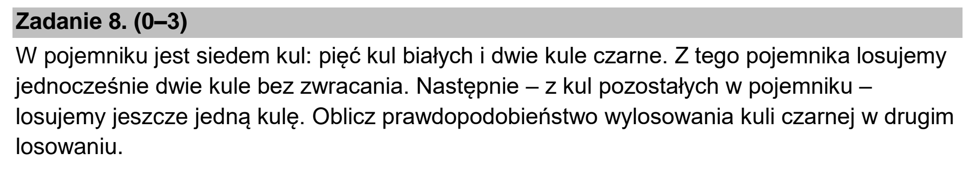 Matura, maj 2023, podgląd zadania 8