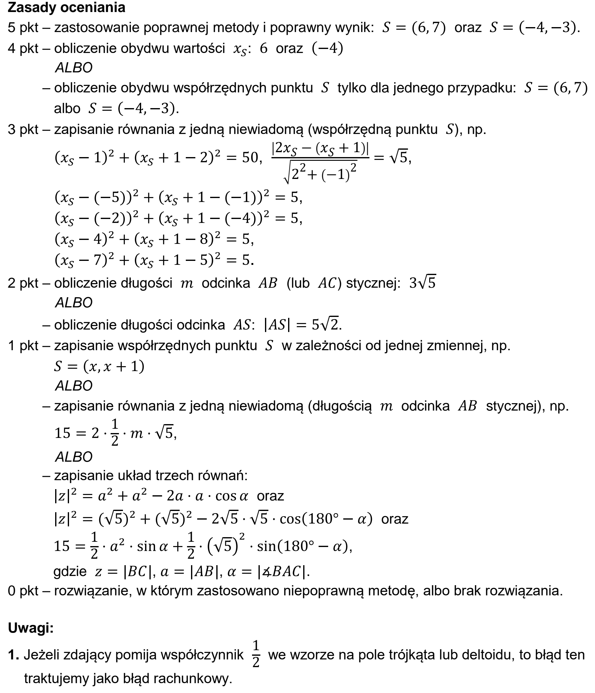 Matura, maj 2024, odpowiedź do zadania 14, fragment 1