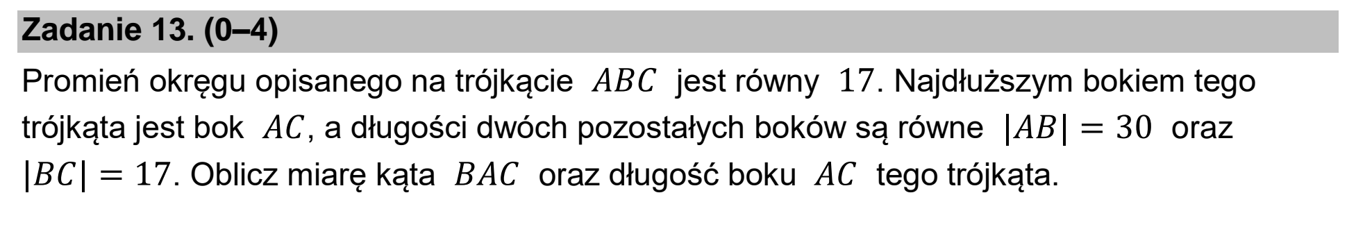 Matura, maj 2024, podgląd zadania 13
