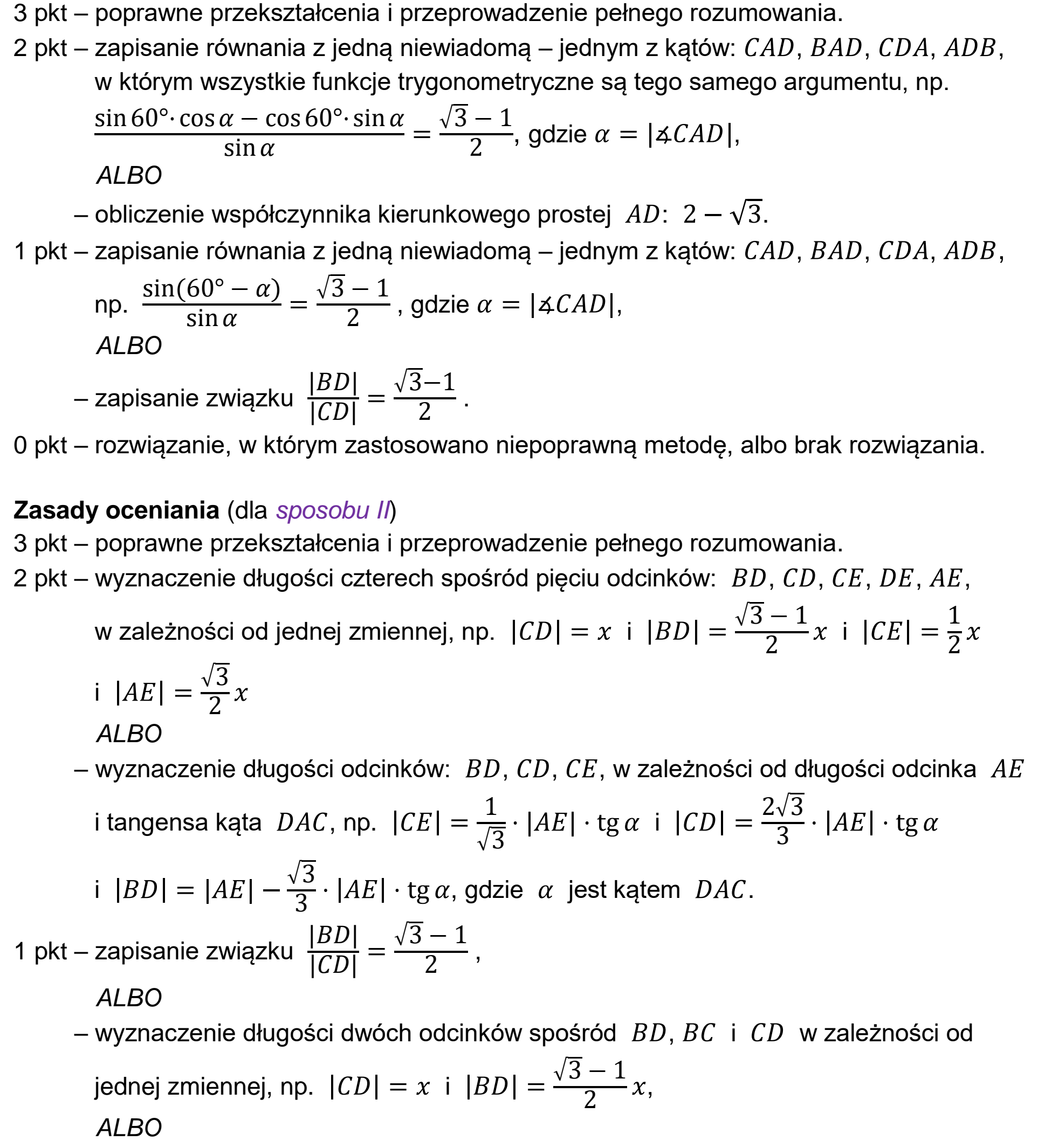 Matura, maj 2025, odpowiedź do zadania 7