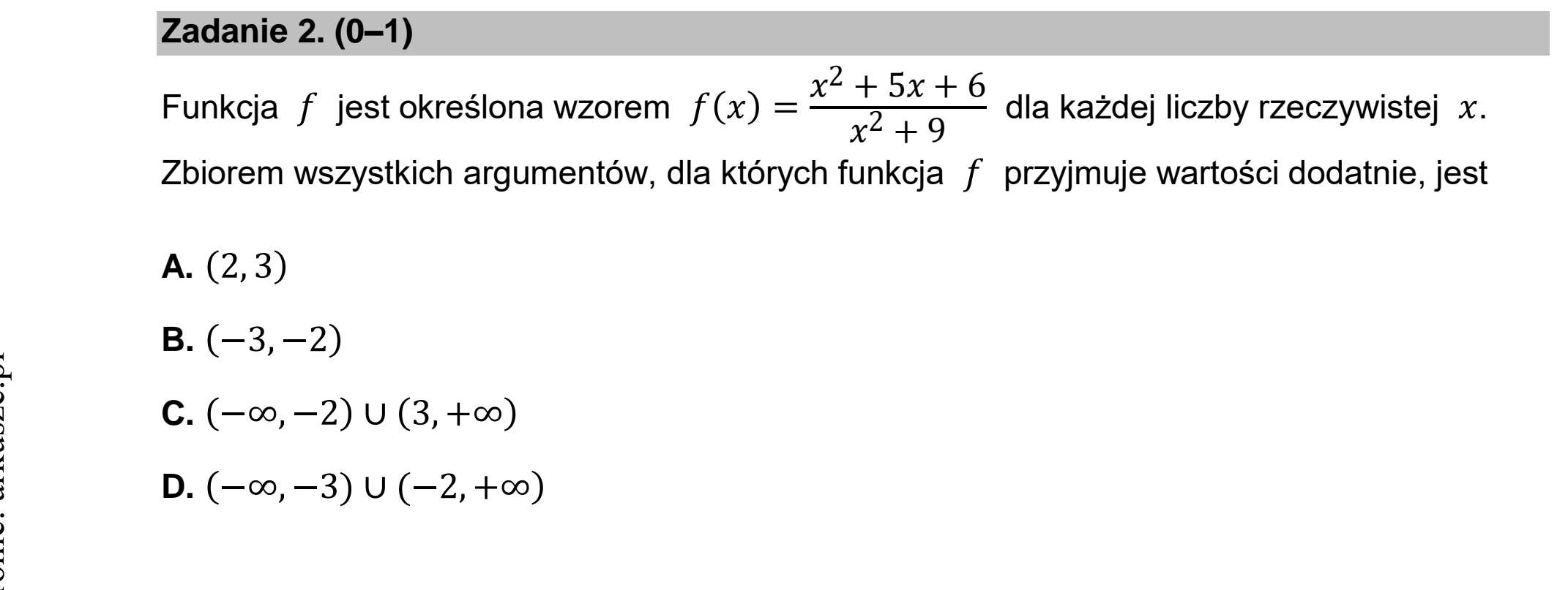 Matura, maj 2025, podgląd zadania 2