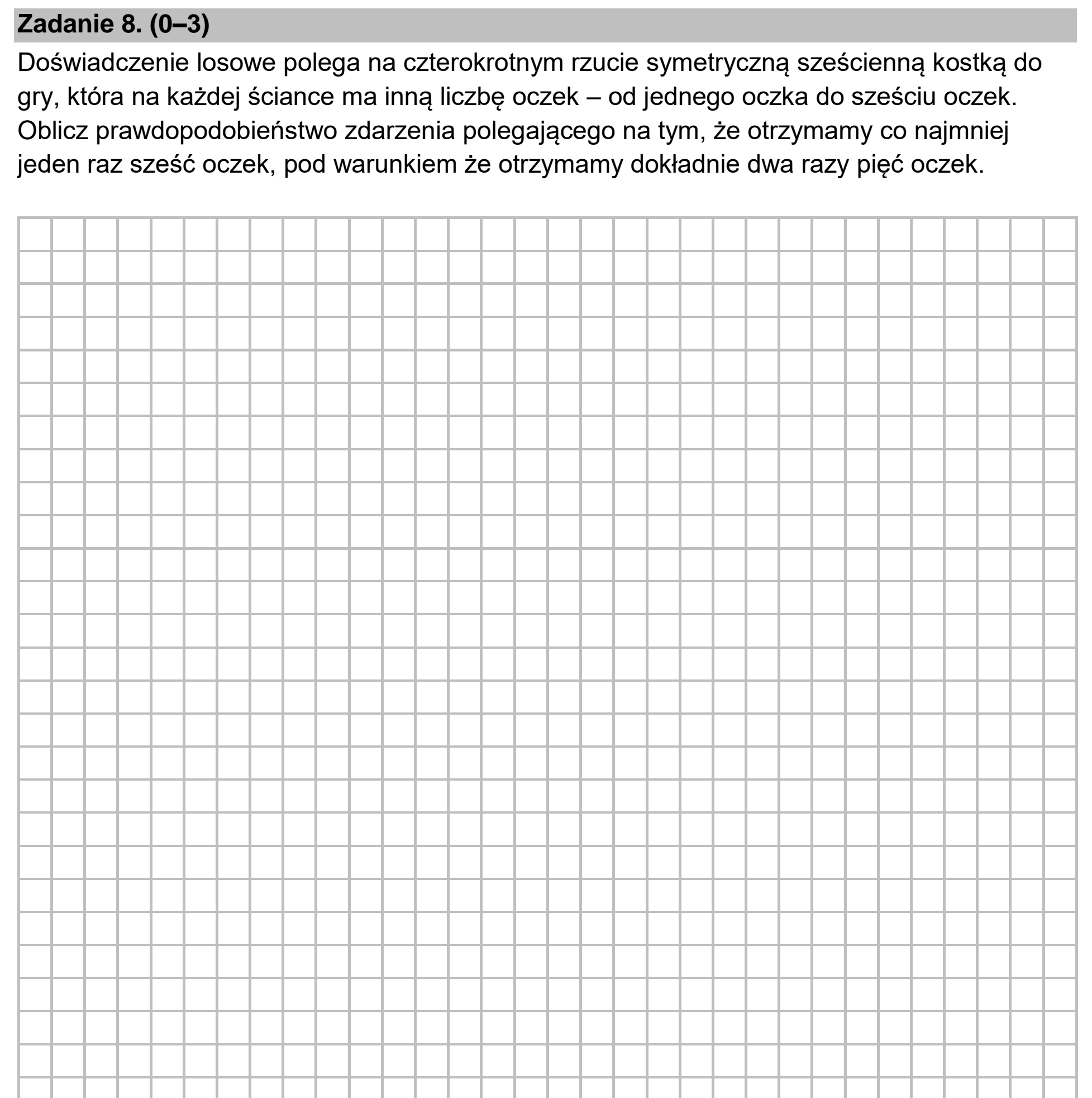 Matura, maj 2025, podgląd zadania 8