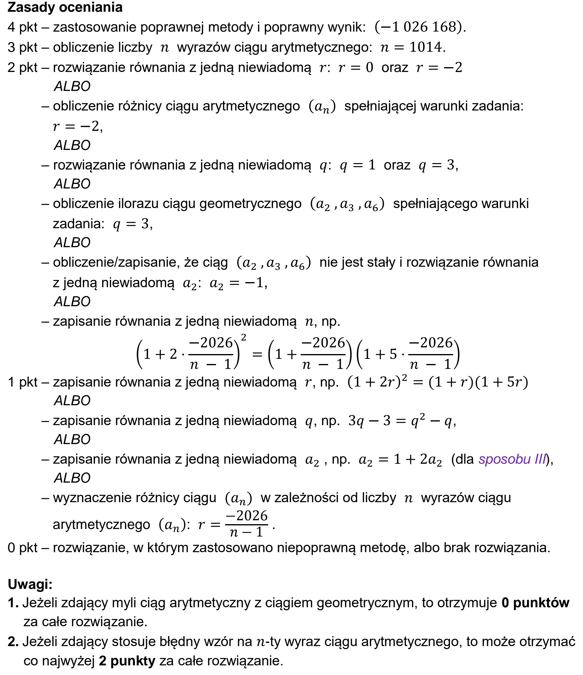 Matura, maj 2026, odpowiedź do zadania 9, fragment 1