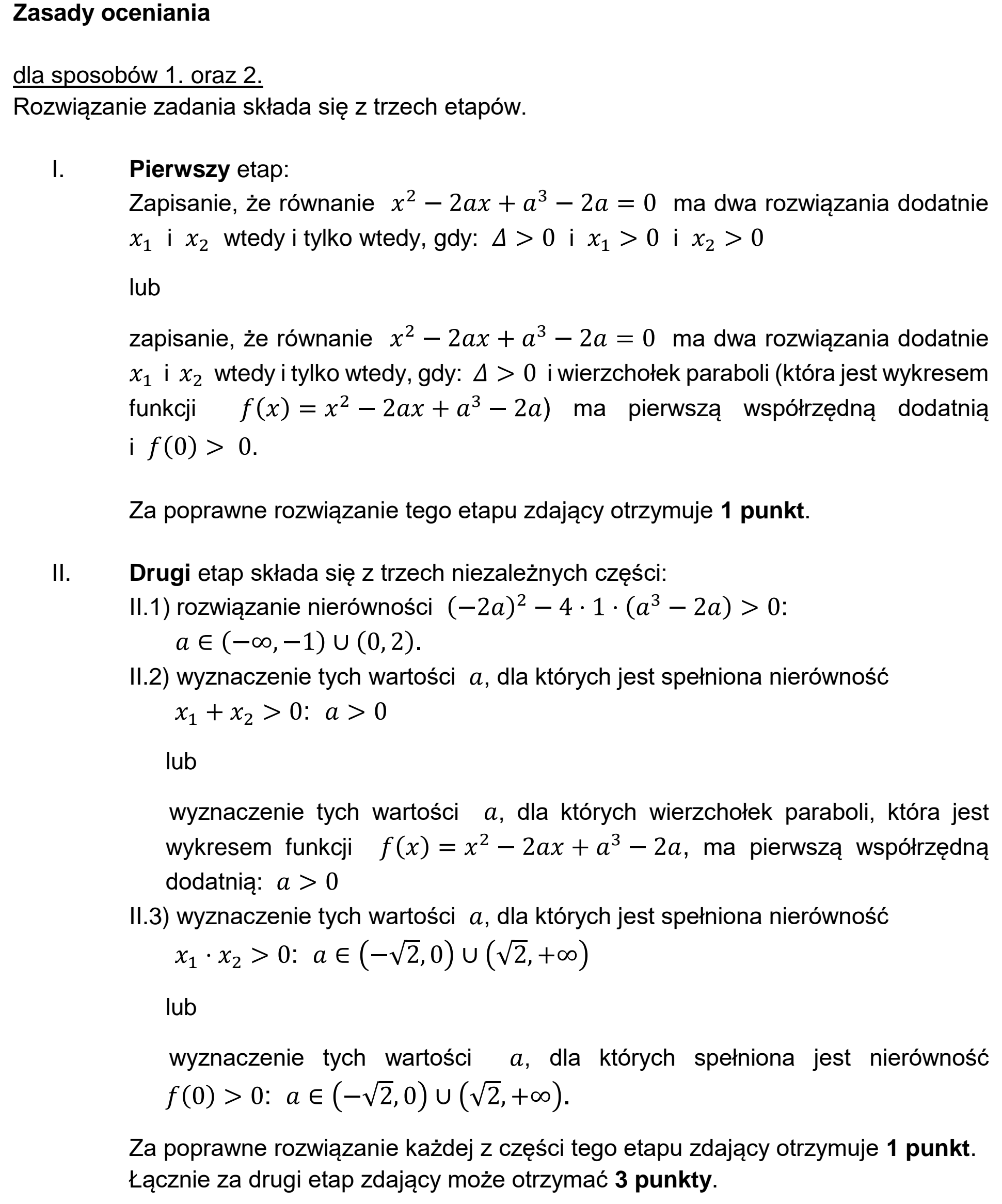 Matura próbna, marzec 2021, odpowiedź do zadania 14