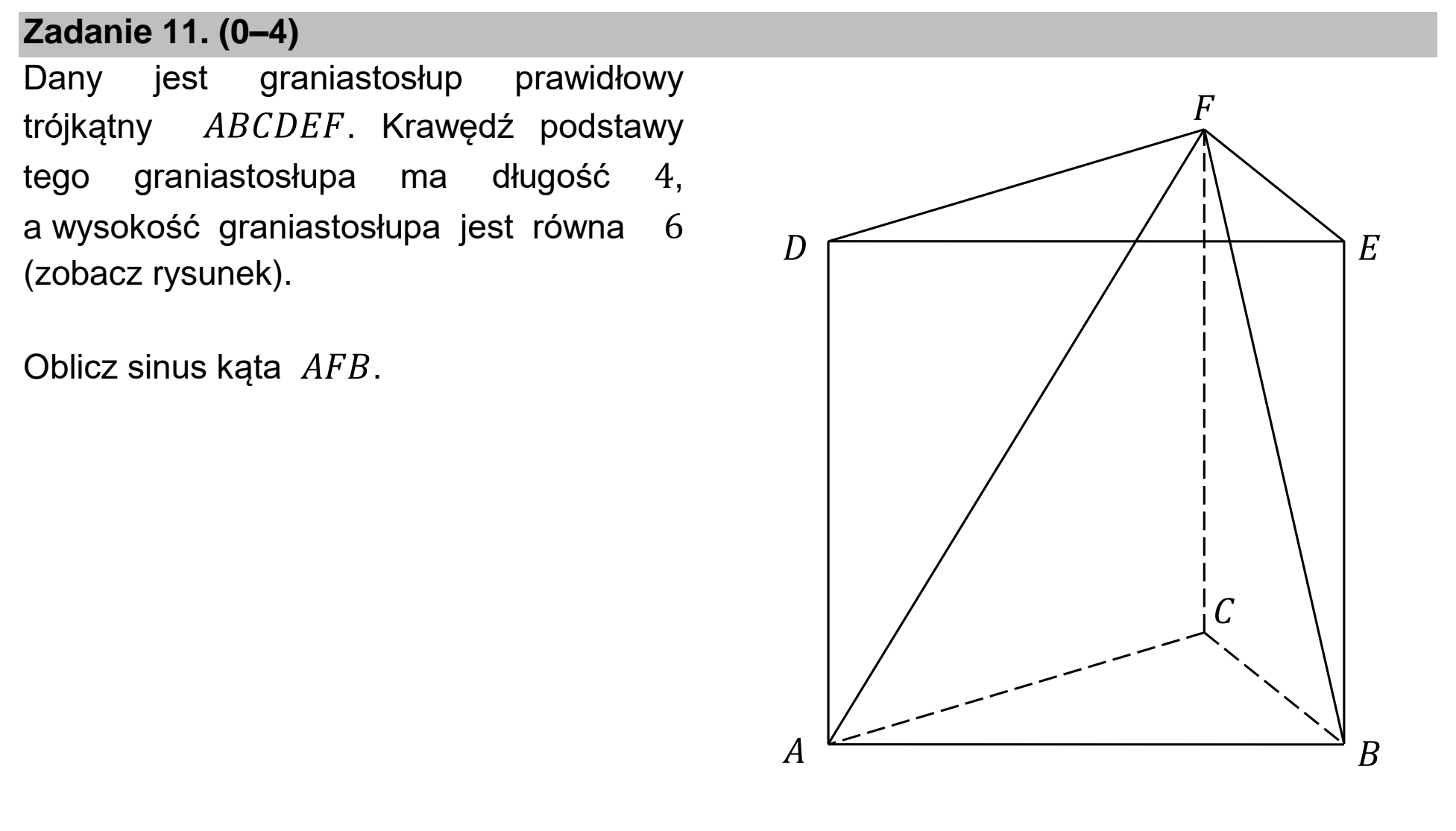 Matura próbna, marzec 2021, podgląd zadania 11