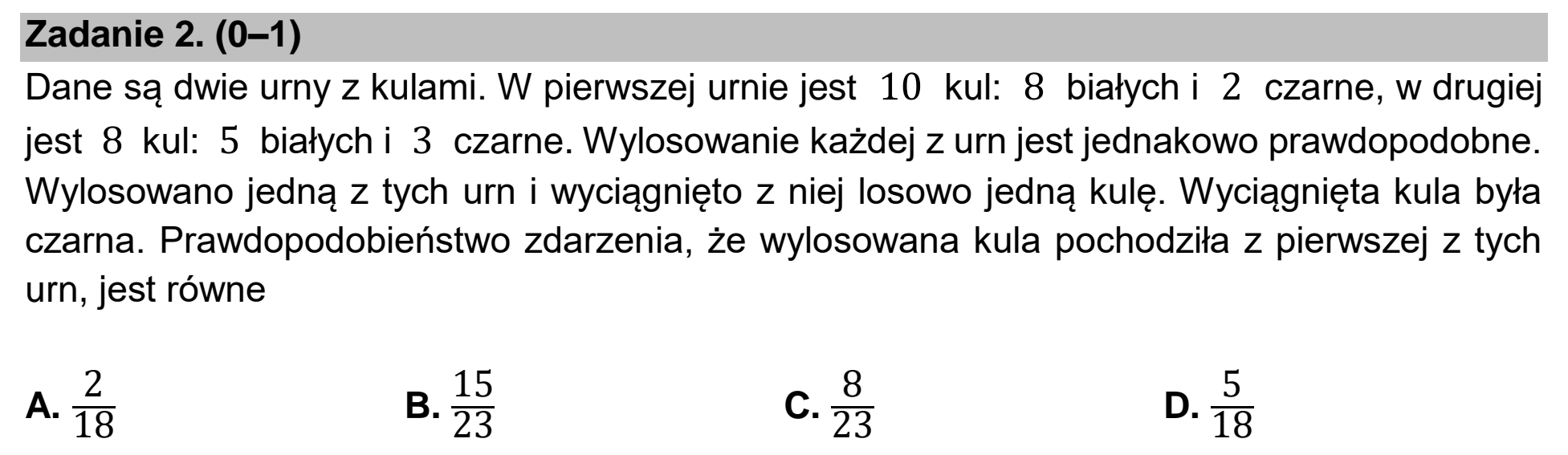 Matura próbna, marzec 2021, podgląd zadania 2
