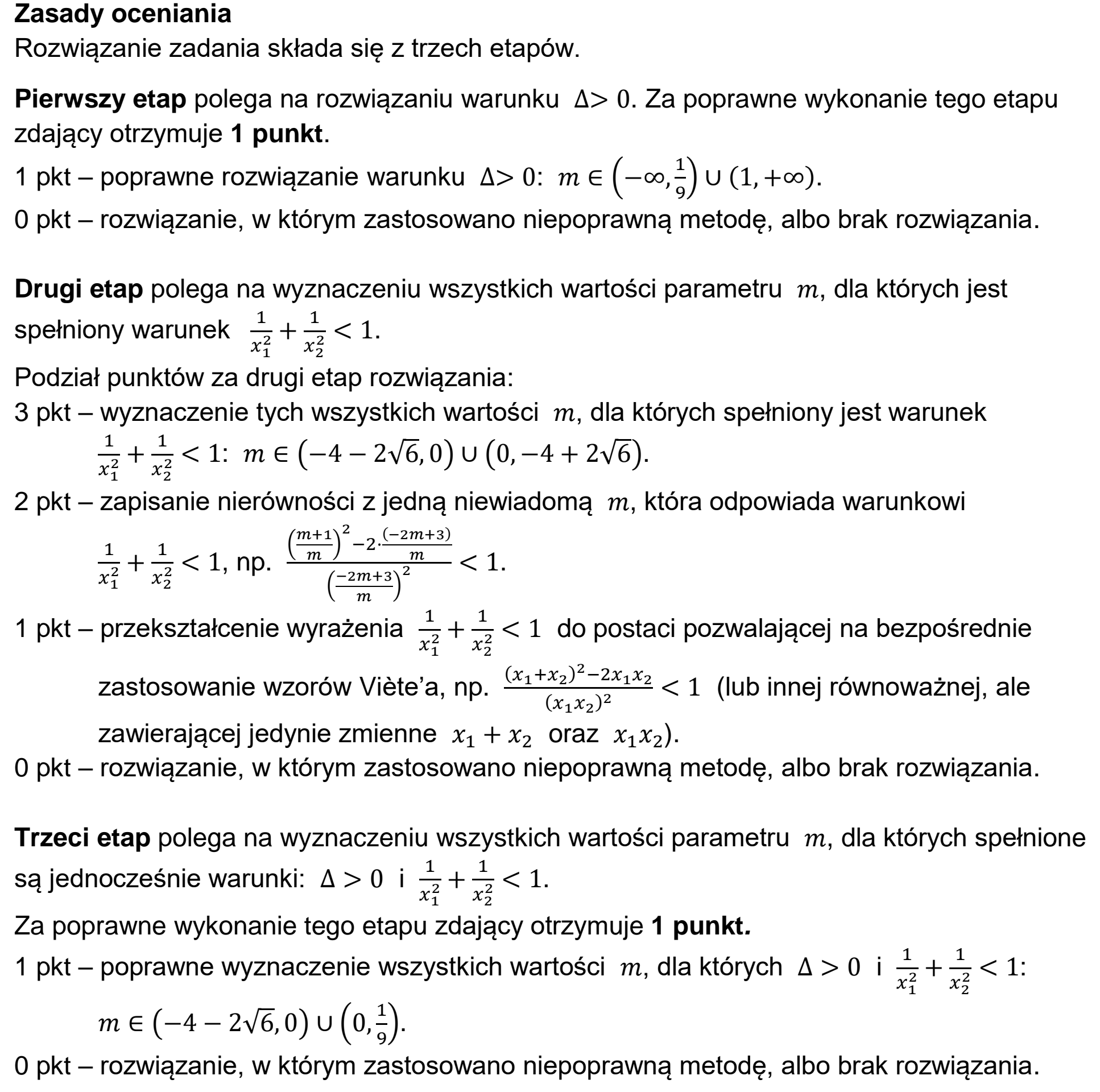 Matura dodatkowa, czerwiec 2023, odpowiedź do zadania 10