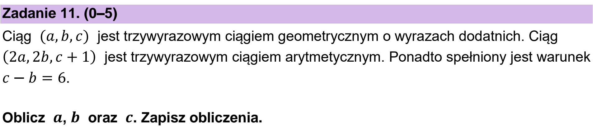 Matura dodatkowa, czerwiec 2023, podgląd zadania 11