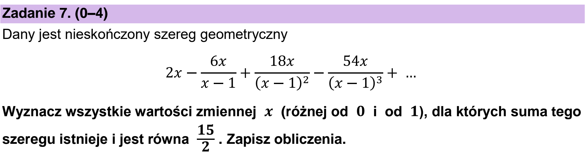 Matura dodatkowa, czerwiec 2023, podgląd zadania 7
