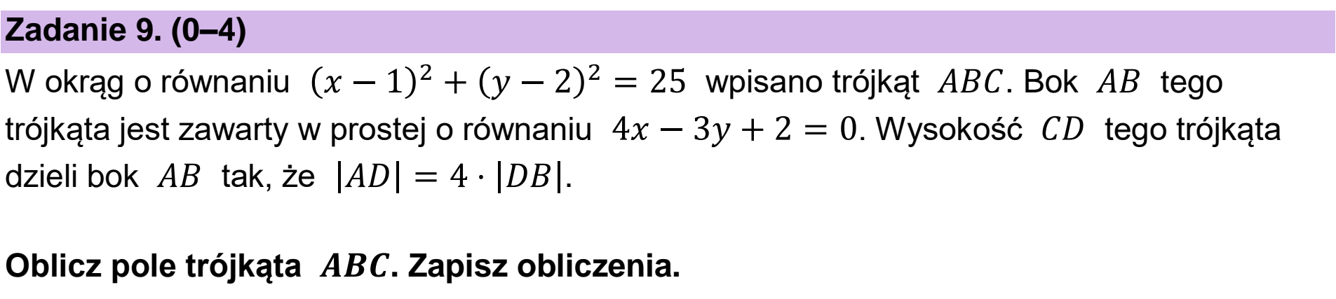 Matura dodatkowa, czerwiec 2023, podgląd zadania 9