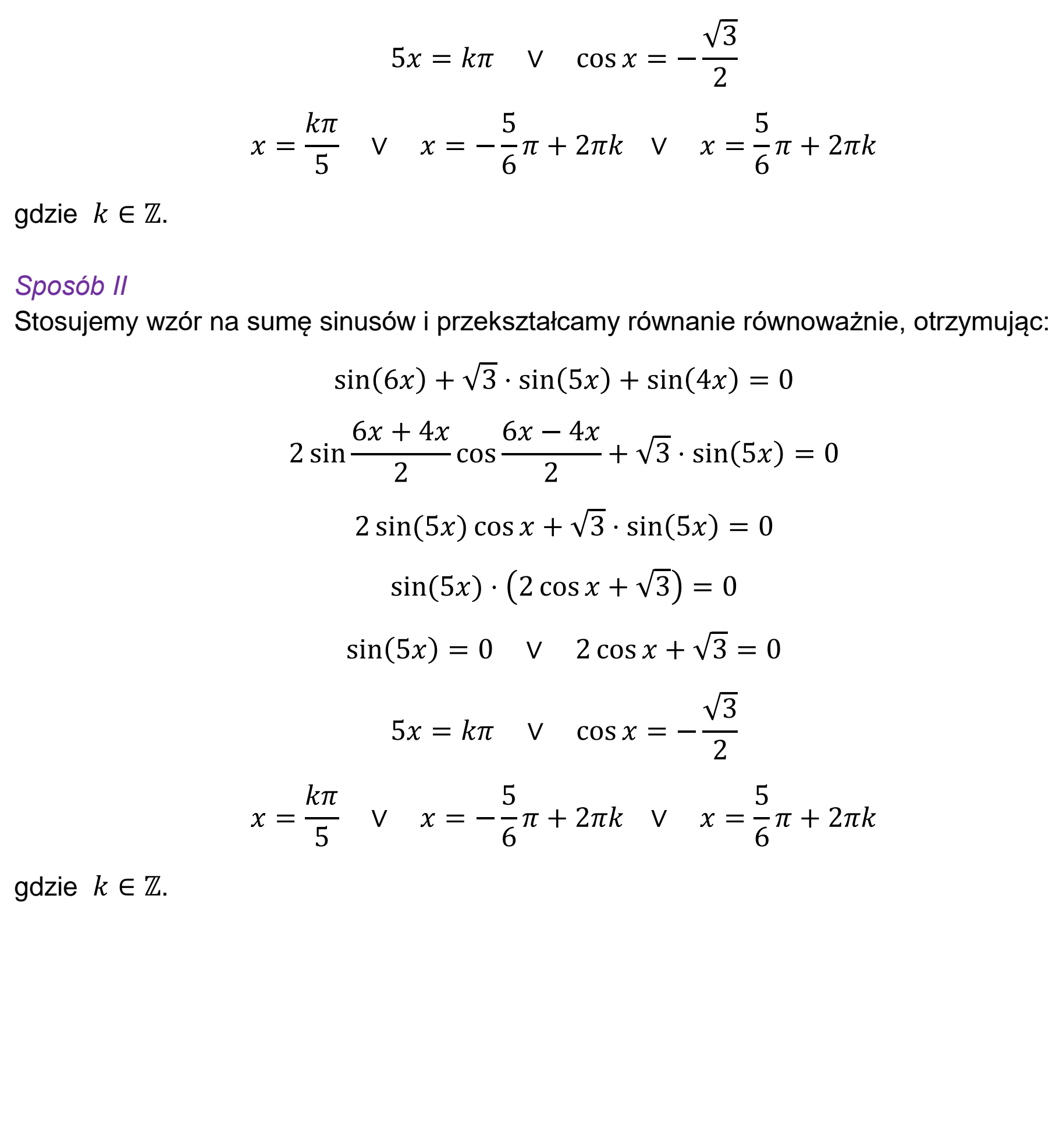 Matura dodatkowa, czerwiec 2024, odpowiedź do zadania 9, fragment 2