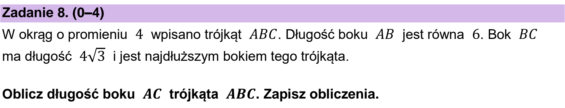 Matura dodatkowa, czerwiec 2024, podgląd zadania 8