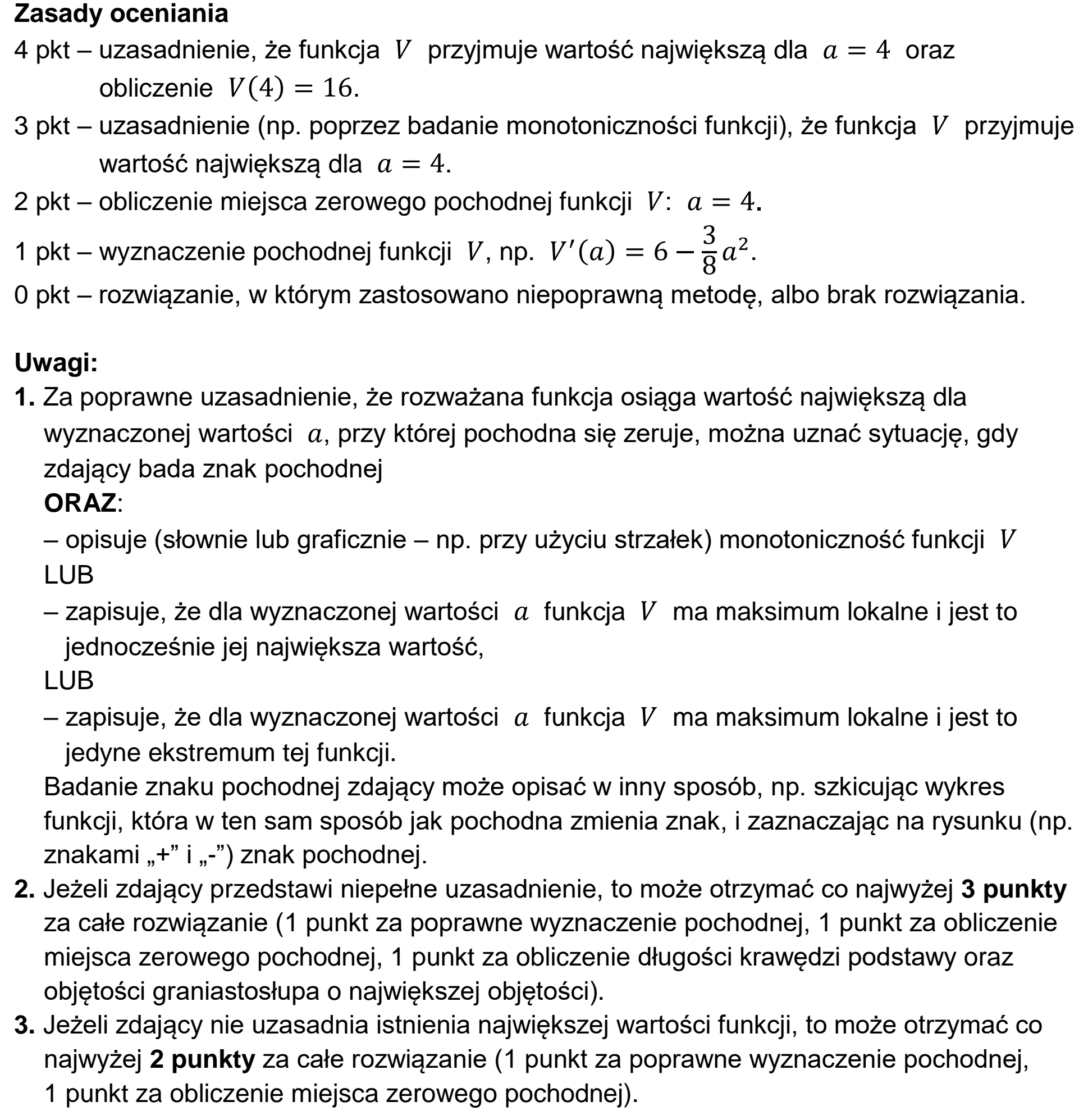Matura dodatkowa, czerwiec 2025, odpowiedź do zadania 12.2