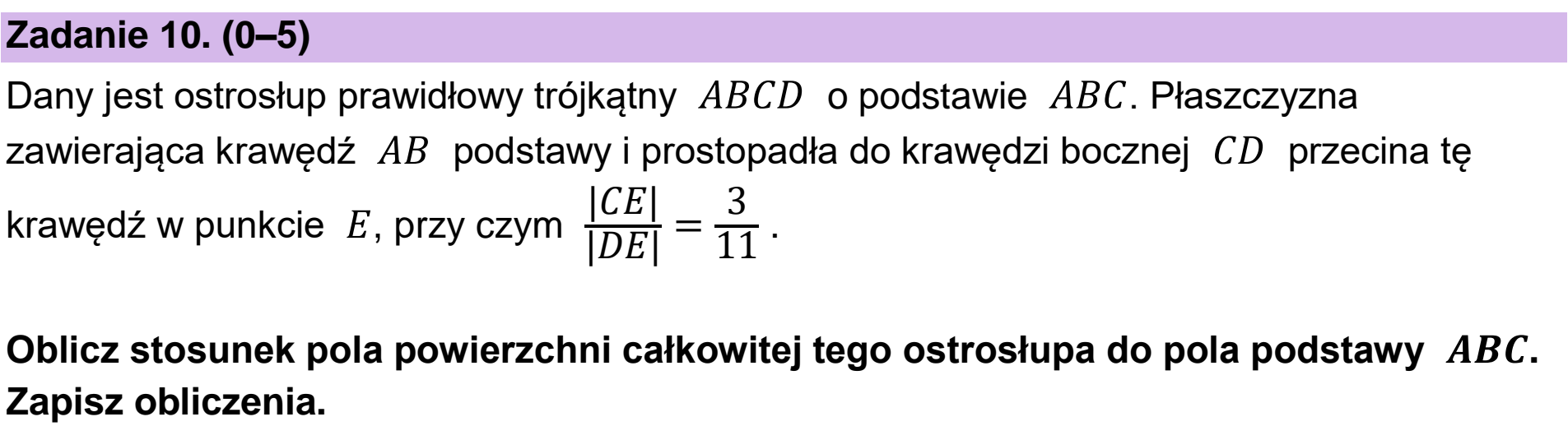 Matura dodatkowa, czerwiec 2025, podgląd zadania 10