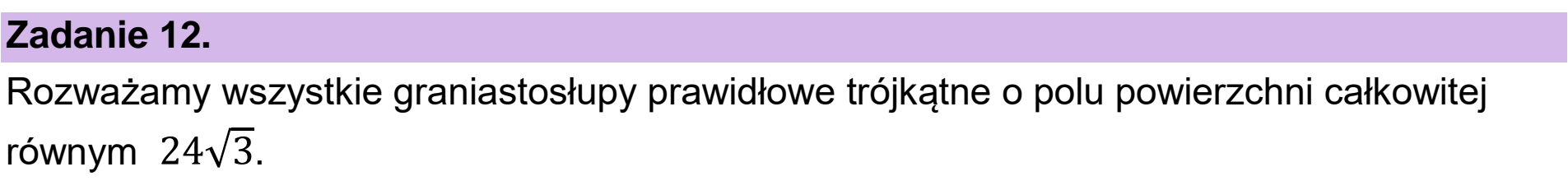 Matura dodatkowa, czerwiec 2025, wstęp zadania 12