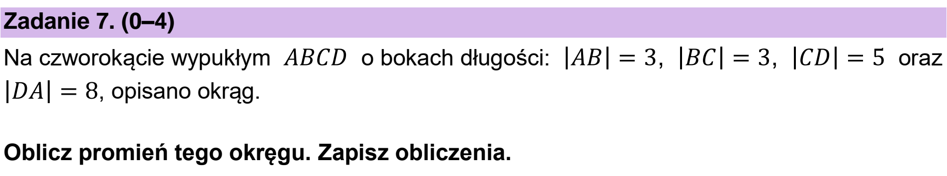 Matura dodatkowa, czerwiec 2025, podgląd zadania 7