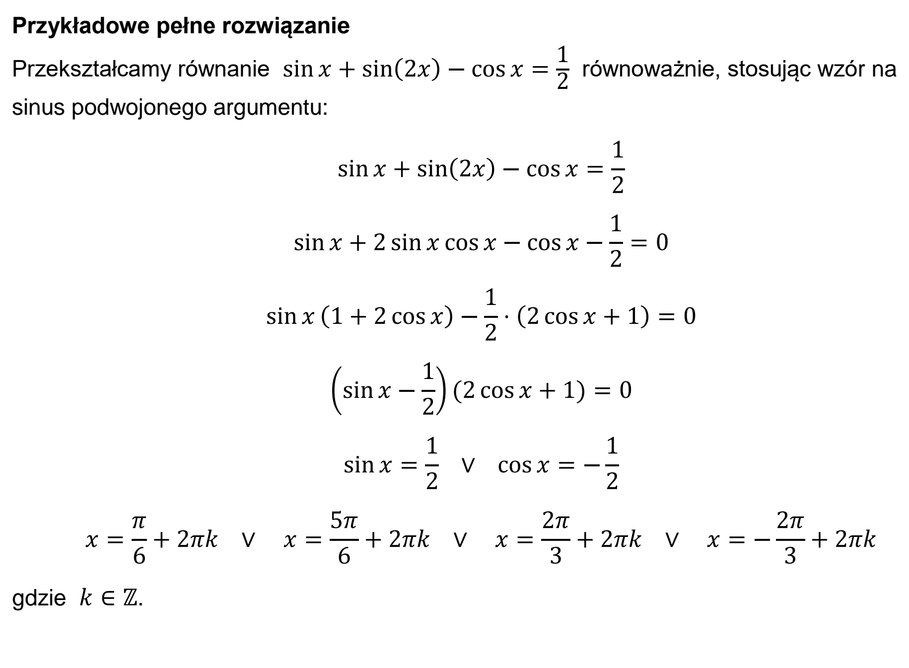 Matura dodatkowa, czerwiec 2026, odpowiedź do zadania 10, fragment 2