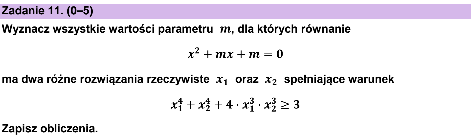 Matura dodatkowa, czerwiec 2026, podgląd zadania 11