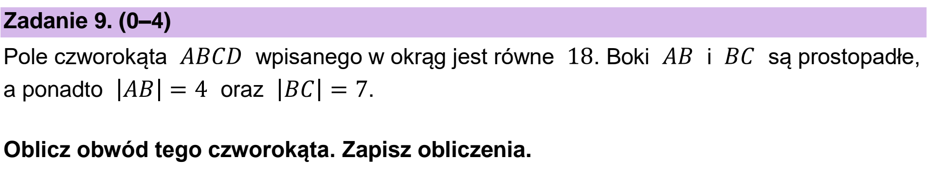 Matura dodatkowa, czerwiec 2026, podgląd zadania 9