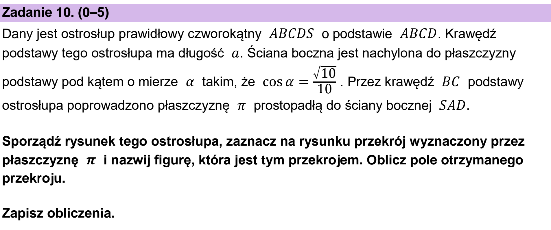 Matura próbna, grudzien 2022, podgląd zadania 10