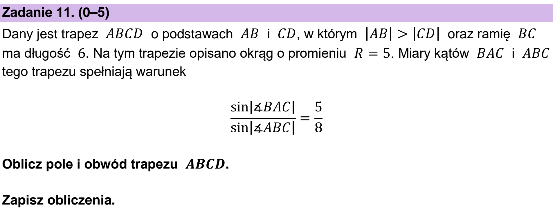 Matura próbna, grudzien 2022, podgląd zadania 11