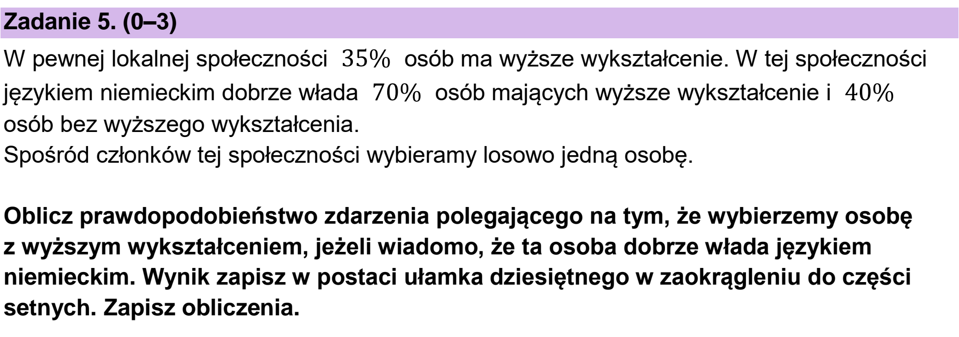 Matura próbna, grudzien 2024, podgląd zadania 5