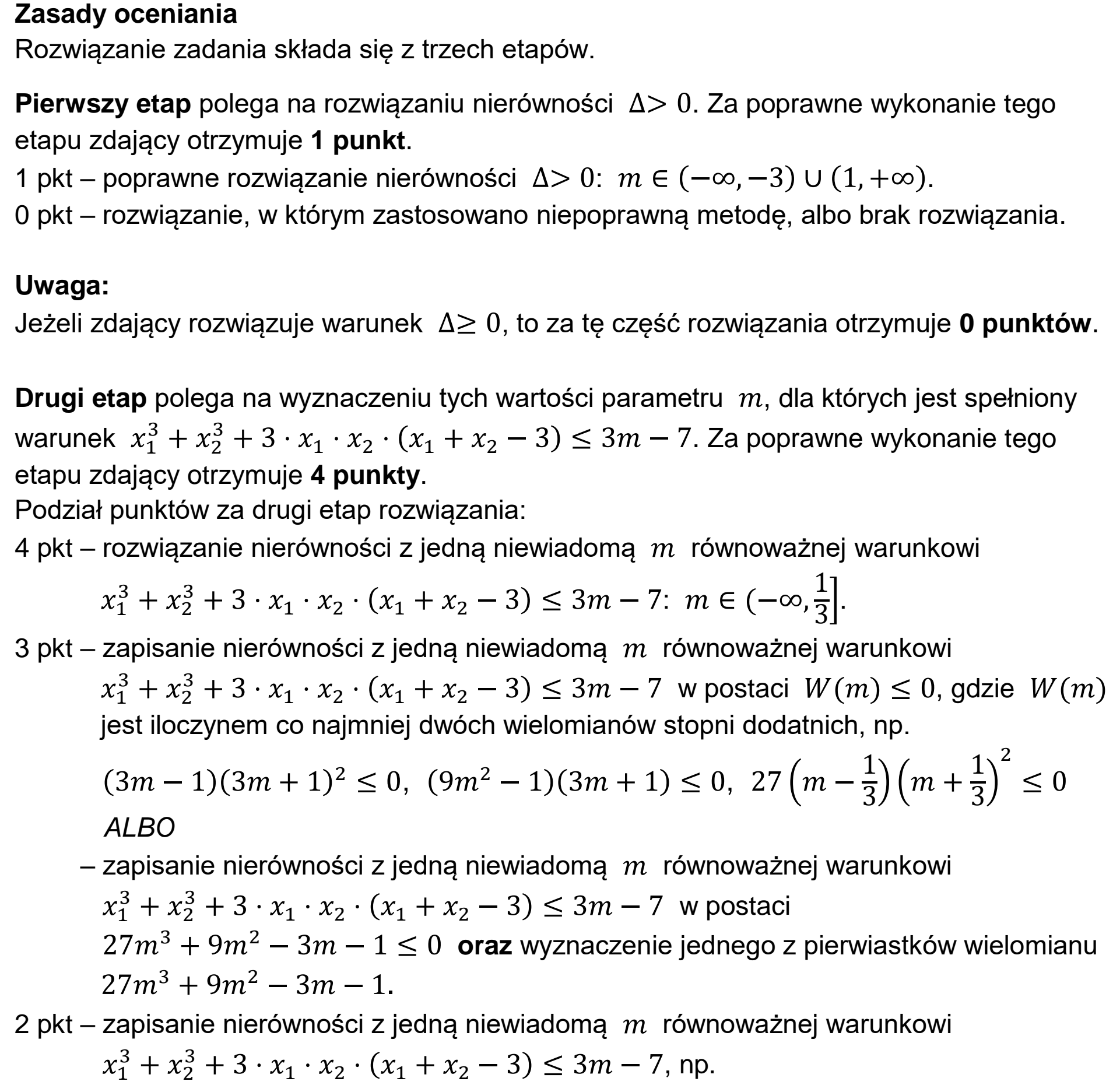 Matura, maj 2024, odpowiedź do zadania 12