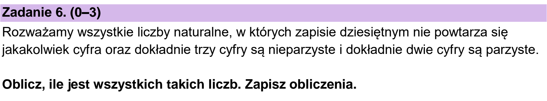 Matura, maj 2024, podgląd zadania 6