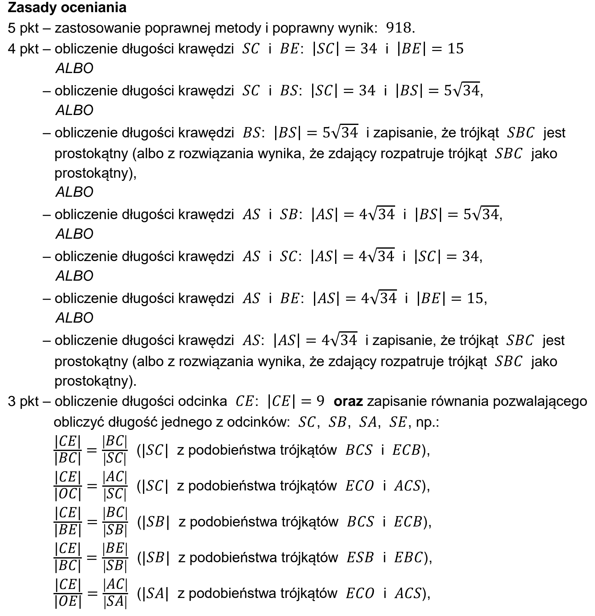 Matura, maj 2025, odpowiedź do zadania 10, fragment 1