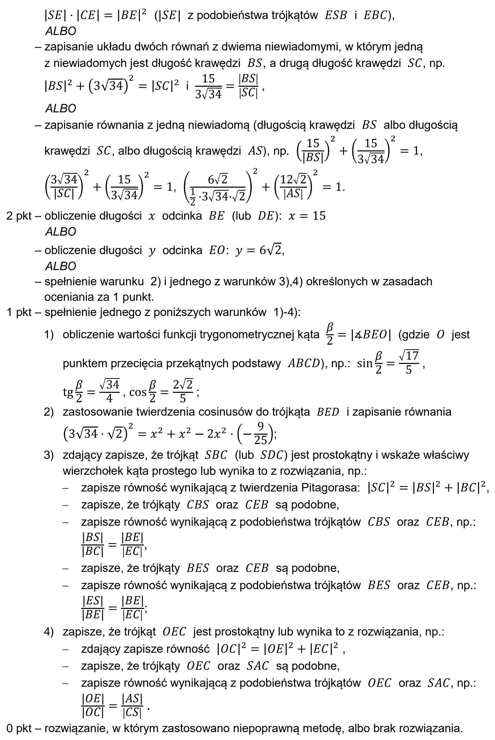Matura, maj 2025, odpowiedź do zadania 10, fragment 2
