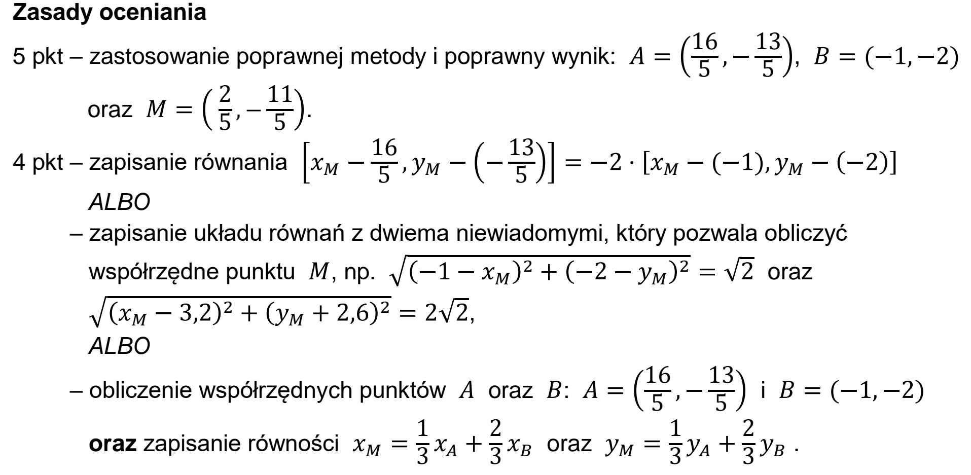 Matura, maj 2025, odpowiedź do zadania 8, fragment 1