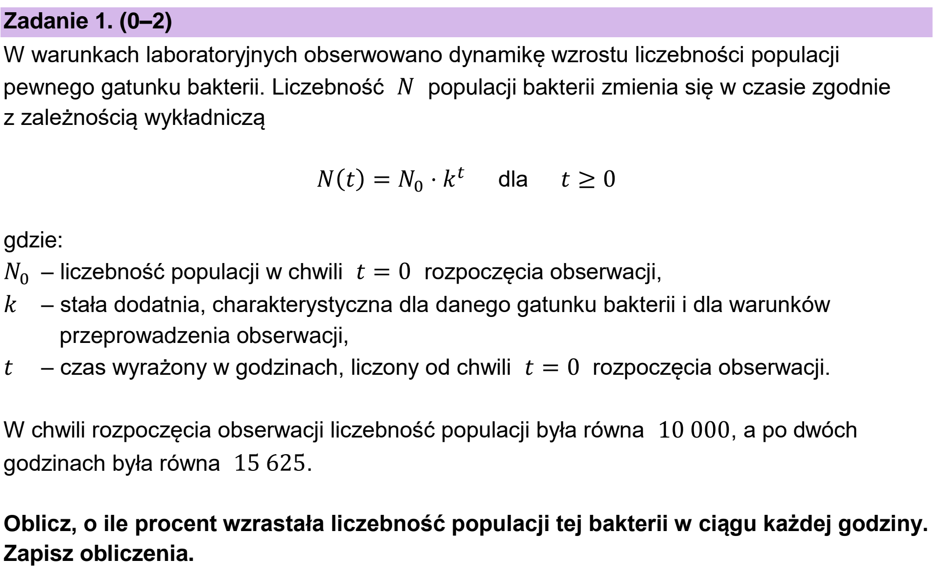 Matura, maj 2025, podgląd zadania 1