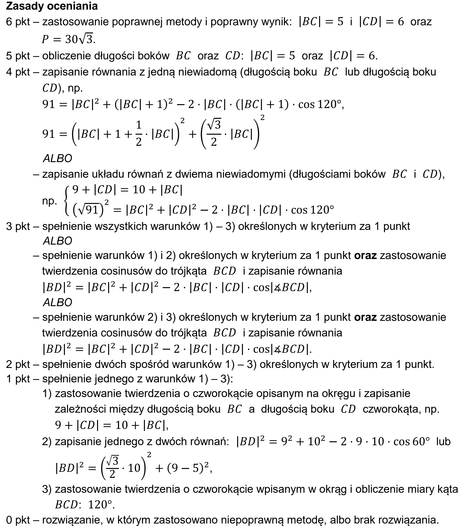 Matura, maj 2026, odpowiedź do zadania 11, fragment 1