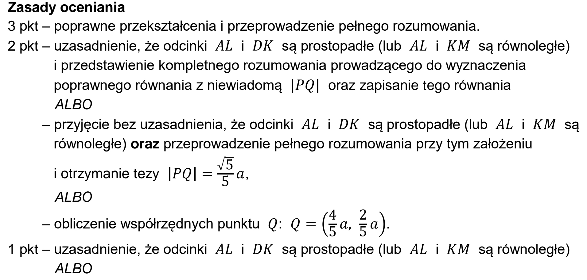 Matura, maj 2026, odpowiedź do zadania 4