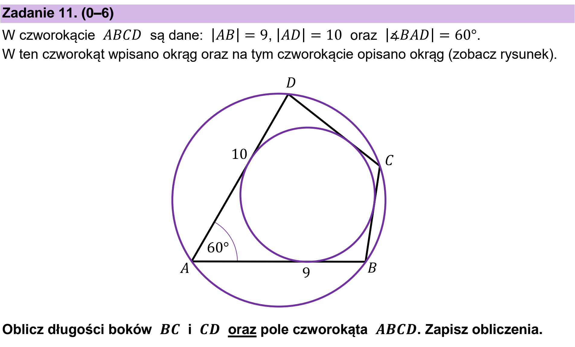 Matura, maj 2026, podgląd zadania 11
