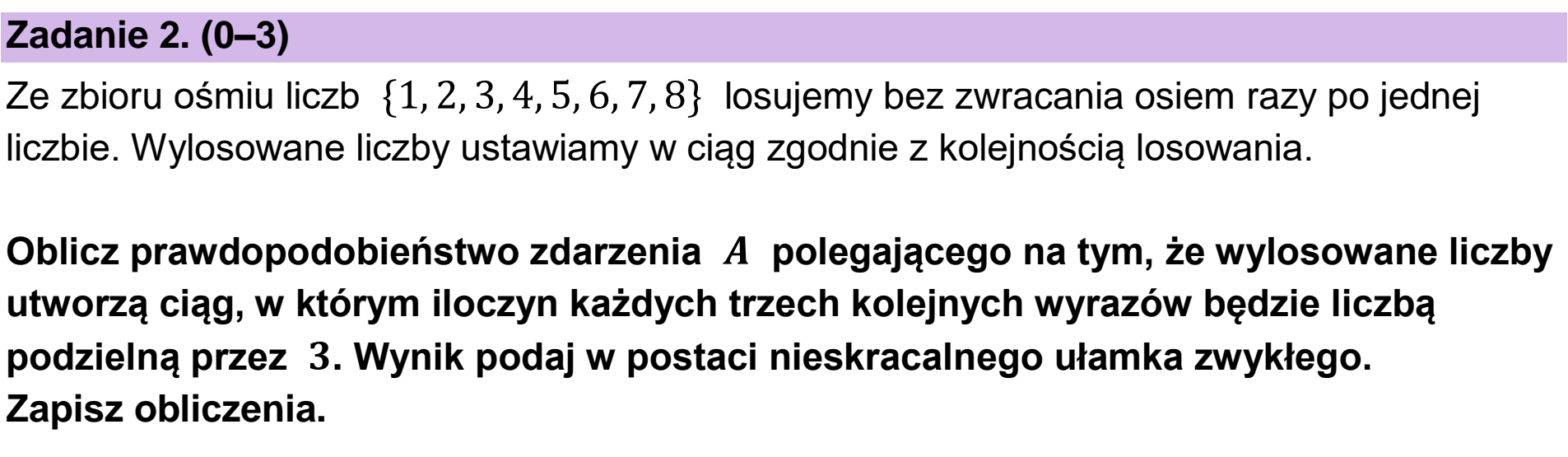 Matura, maj 2026, podgląd zadania 2