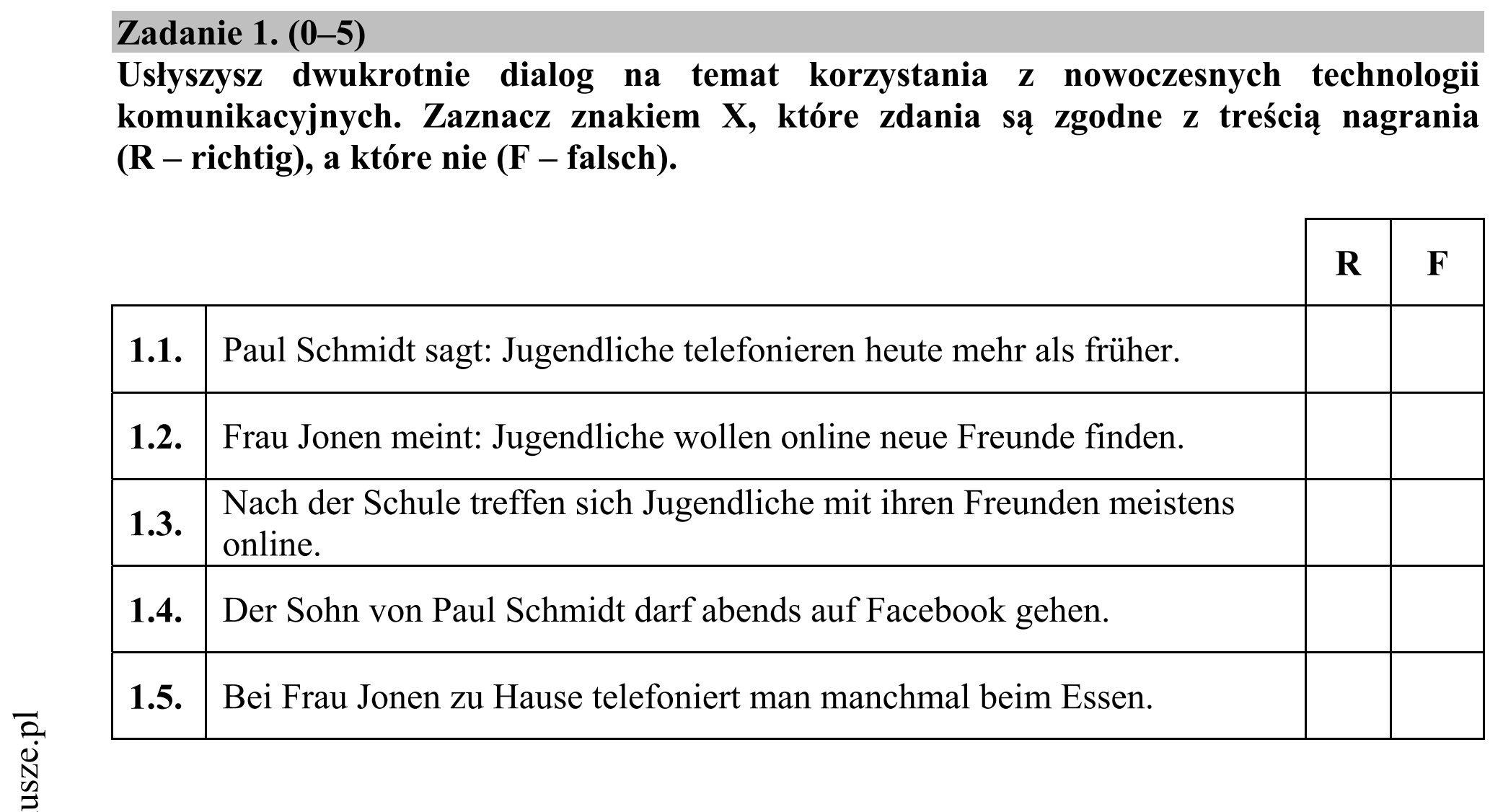 Matura dodatkowa, czerwiec 2015, podgląd zadania 1
