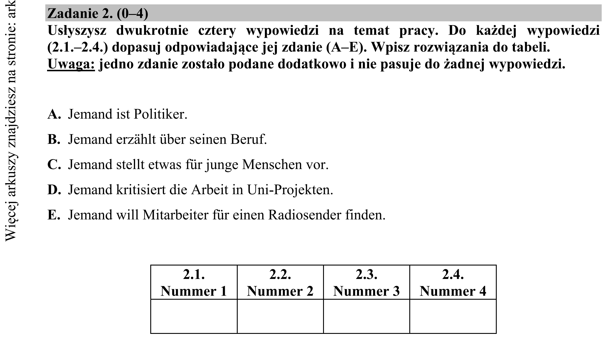 Matura dodatkowa, czerwiec 2015, podgląd zadania 2
