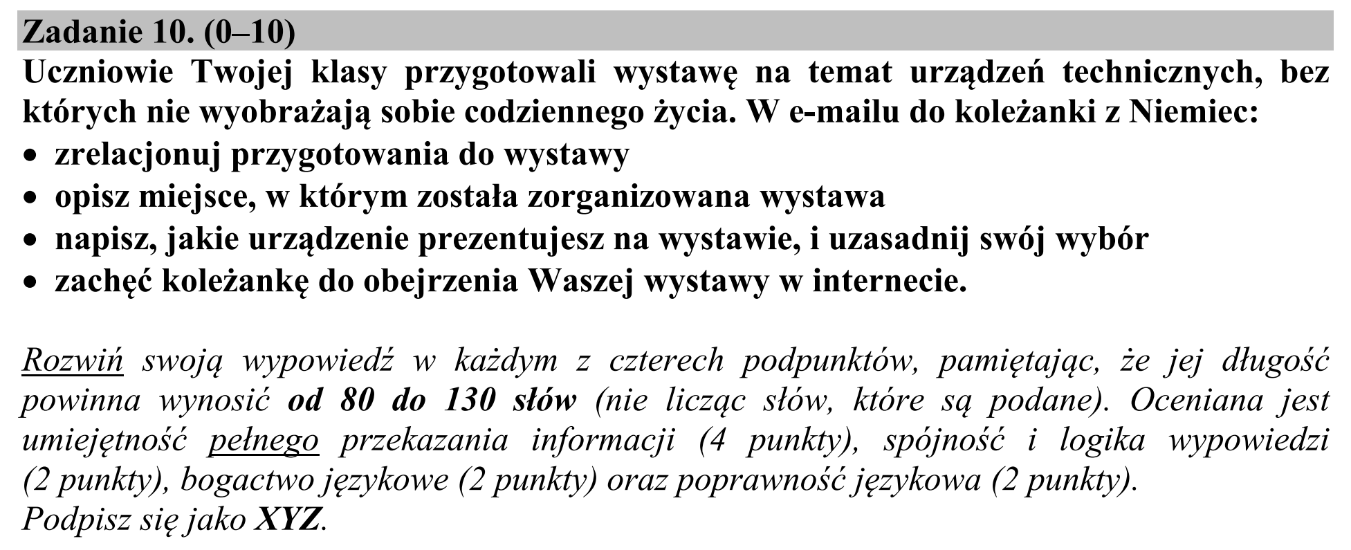 Matura dodatkowa, czerwiec 2016, podgląd zadania 10